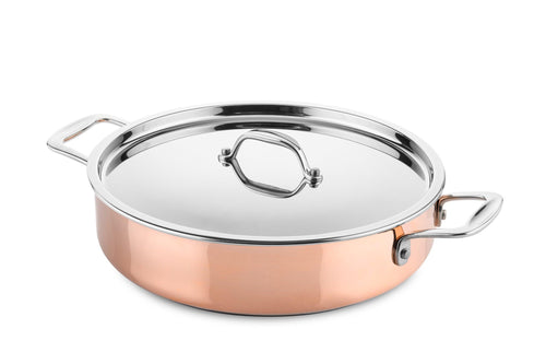 DUCQ Casseruola da brasero in rame Ø28cm / 4L