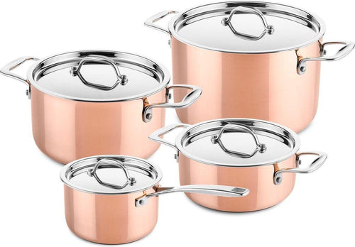 DUCQ Set di pentole in rame 4 pezzi