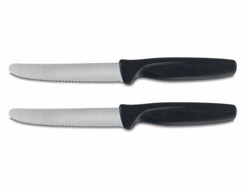 Wüsthof Coltelli Sbucciatori Dentellati 2 pz. Neri 10 cm