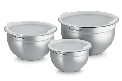 Le Creuset Ciotole con coperchio in acciaio inox 3 pezzi