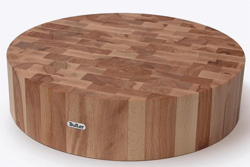 Butler Tagliere a blocchi in faggio, testa Ø40x10 cm
