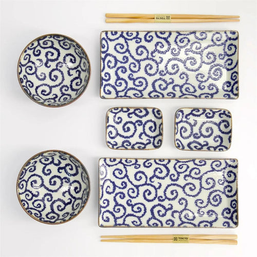 Tokyo Design Studio Sushi Giftset 'Ten Karakusa' 8 pezzi / 2 persone