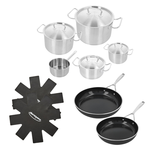 Set di pentole Demeyere da 7 pezzi 'Classic Pro 3' | Con pentole Demeyere 'Alu Pro 5 Ceraforce'