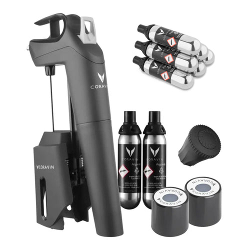 Sistema di conservazione del vino Coravin Timeless Three+ + 6 capsule Pure