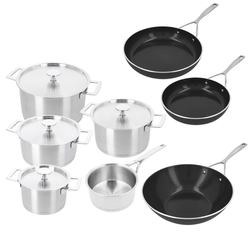 Set di pentole Demeyere da 8 pezzi 'Lino 3' & 'Alu Pro 5 Ceraforce'