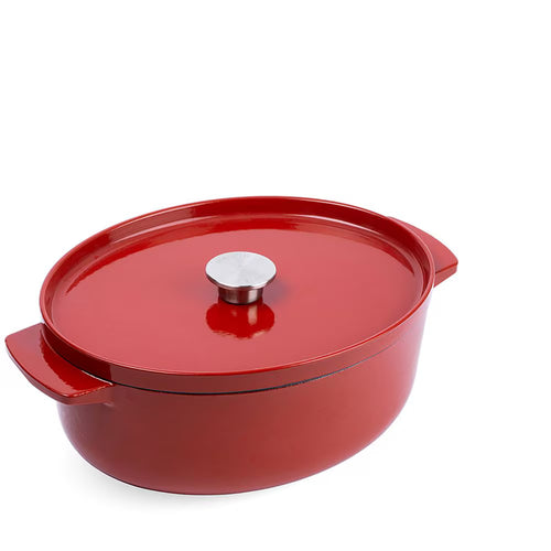 KitchenAid Casseruola ovale in ghisa Ø30cm / 5,6L 'Empire Red'