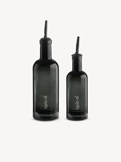 Spic'd Bottiglie per olio d'oliva 'Night Shade' con olio d'oliva 450 ml e 200 ml