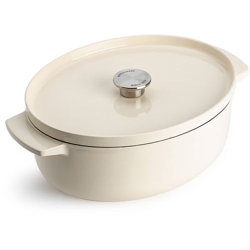 KitchenAid Casseruola in ghisa ovale Ø30cm / 5.6L 'Cream'