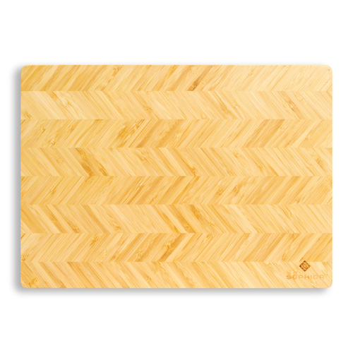 SOPHIOR Tagliere in bambù / Spina di pesce 42x30x1,8cm