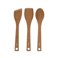 Combekk Set di spatole in legno 3 pezzi 'Marrone'