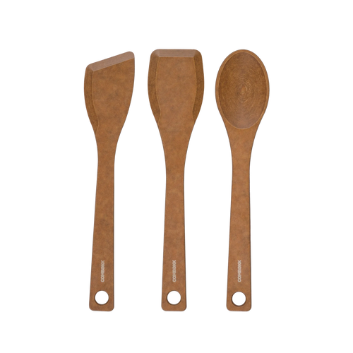 Combekk Set di spatole in legno 3 pezzi 'Marrone'