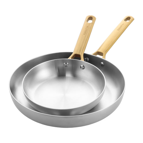 Greenpan Set di padelle in acciaio inox 20/28 cm 'Padova Reserve'