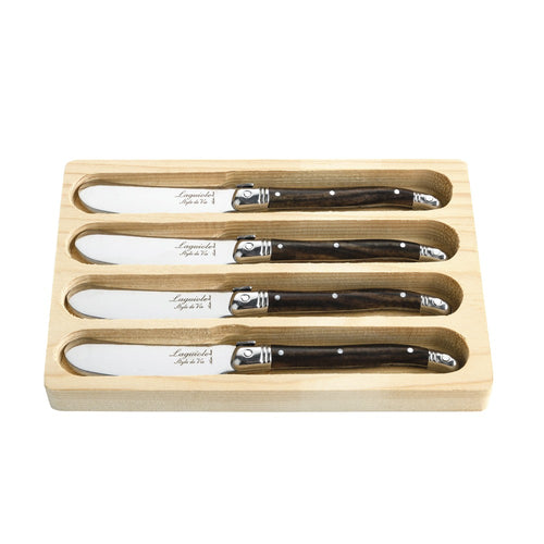 Laguiole Style de Vie Coltelli per burro in legno scuro 'Premium Line'
