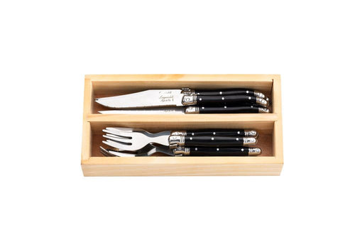 Laguiole Style de Vie Mini Set da Tavola 12 pezzi Nero 'Premium Line'