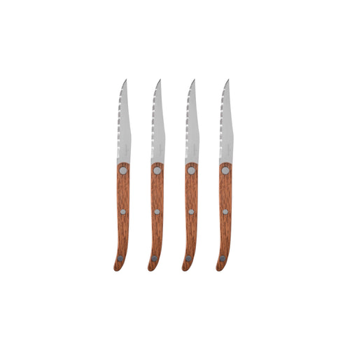 Moments Set di 4 coltelli da bistecca in acacia