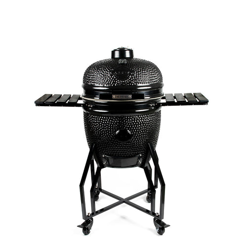 YAKINIKU Kamado Large Basic "Black edition" Ø49 cm + supporto e tavolini laterali