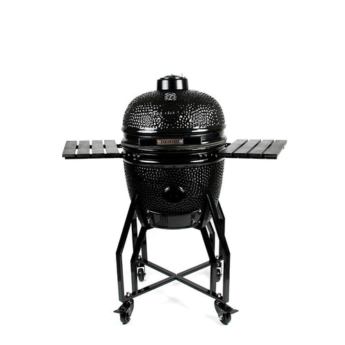 YAKINIKU Medium Kamado Basic 'Black Edition' Ø41cm + Supporto e tavolini laterali