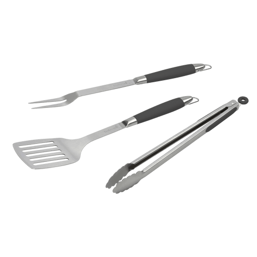 Barbecook Spatels BBQ Set van spatel, vork en tang 'Black pepper' 5400269239800 BC-ACC-7024 afbeelding